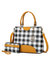 Gabriella Checkers Handbag With Wallet - Mustard