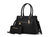 Gardenia Vegan Leather Women’s Tote Bag With Wallet - Black