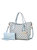 Gianna Vegan Leather Women’s Tote With Matching Wallet - Light Blue