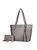 Gloria Vegan Leather Women’s Tote Handbag with wallet - Pewter