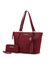 Gloria Vegan Leather Women’s Tote Handbag with wallet - Red