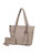 Gloria Vegan Leather Women’s Tote Handbag with wallet - Taupe