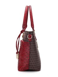 Grace Signature And Croc Embossed Tote Bag