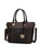 Grace Signature And Croc Embossed Tote Bag - Chocolate