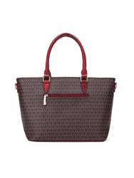 Grace Signature And Croc Embossed Tote Bag