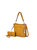 Grace Vegan Leather Women’s Tote Bag With Wallet- 2 Pieces - Yellow