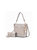Grace Vegan Leather Women’s Tote Bag With Wallet- 2 Pieces - Beige