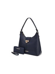 Graciela Hobo Handbag - Navy