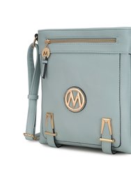 Greta Vegan leather Crossbody Handbag for Women's - Seafoam