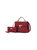 Hadley Vegan Leather Women’s Satchel Bag with Wristlet Wallet - Red