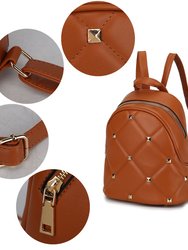 Hayden Quilted Vegan Leather With Studs Women’s Backpack