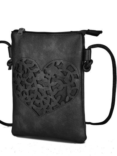 MKF Collection Kennedy Vegan Leather Women's Small Crossbody Satchel Handbag  by Mia K., Blue 