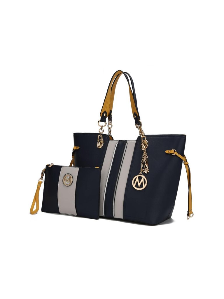 Holland Tote With Wristlet - Navy