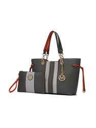 Holland Tote With Wristlet - Charcoal Grey