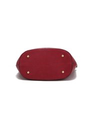 Imogene Two-Tone Whip Stitches Vegan Leather Women’s Shoulder Bag With Wallet- 2 Pieces