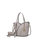 Imogene Two-Tone Whip Stitches Vegan Leather Women’s Shoulder Bag With Wallet- 2 Pieces - Light Grey