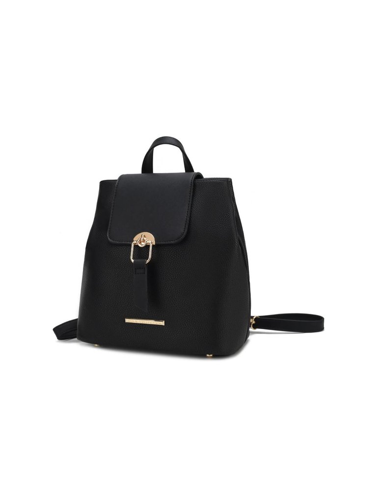 Ingrid Vegan Leather Women’s Convertible Backpack - Black