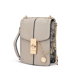 Iona Crossbody Handbag For Women's - Light Grey