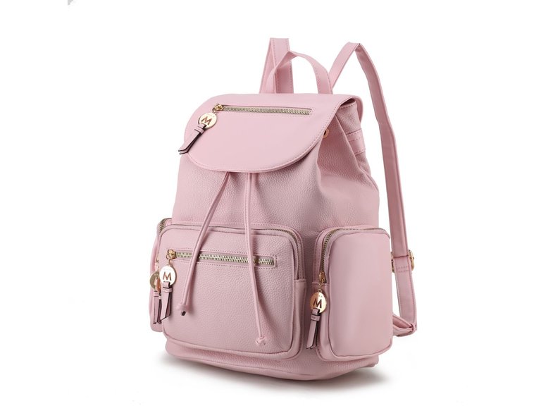 Ivanna Vegan Leather Women’s Oversize Backpack - Pink