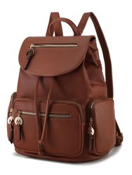 Ivanna Vegan Leather Women’s Oversize Backpack - Brown