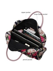 Jayla Quilted Cotton Botanical Pattern Women’s Duffle Bag