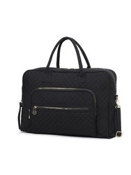 Jayla Solid Quilted Cotton Women’s Duffle Bag By Mia K - Black