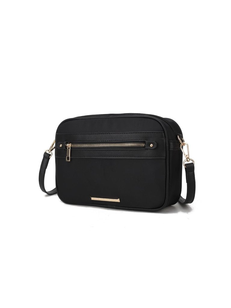 Jimena Vegan Leather Women’s Shoulder Bag - Black