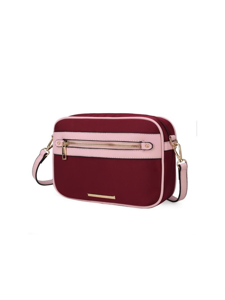 Jimena Vegan Leather Women’s Shoulder Bag - Wine Pink