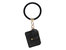 Jordyn Vegan Leather Bracelet Keychain With A Credit Card Holder - Black