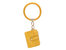 Jordyn Vegan Leather Bracelet Keychain With A Credit Card Holder - Yellow