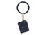 Jordyn Vegan Leather Bracelet Keychain With A Credit Card Holder - Navy