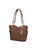 Jules M Logo Printed Vegan Leather Women’s Tote Bag - Tan