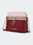 Karelyn Vegan Leather Crossbody Handbag - Burgundy-Rose