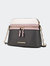 Karelyn Vegan Leather Crossbody Handbag - Charcoal-Pink