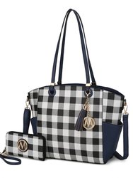 Karlie Tote Bag With Wallet - 2 Pieces - Navy