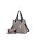 Kearny Vegan Leather Women’s Tote Bag with Wallet - Pewter