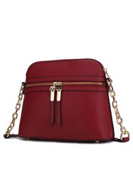 Kelisse Solid Crossbody Handbag - Red