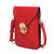 Kianna Vegan Leather Phone Crossbody Bag - Coral