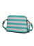 Kimmy Striped Crossbody bag - Turquoise