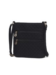 Lainey Solid Quilted Cotton Women’s Crossbody By Mia K - Black