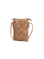 Leysha Vegan Leather Crossbody Handbag - Beige