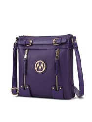 Lilian Vegan Leather Women’s Crossbody Bag - Purple