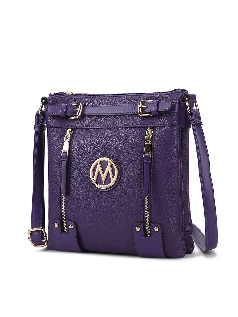 Lilian Vegan Leather Women’s Crossbody Bag - Purple