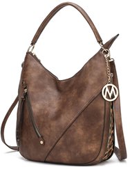 Lisanna Vegan Leather Hobo Handbag - Khaki