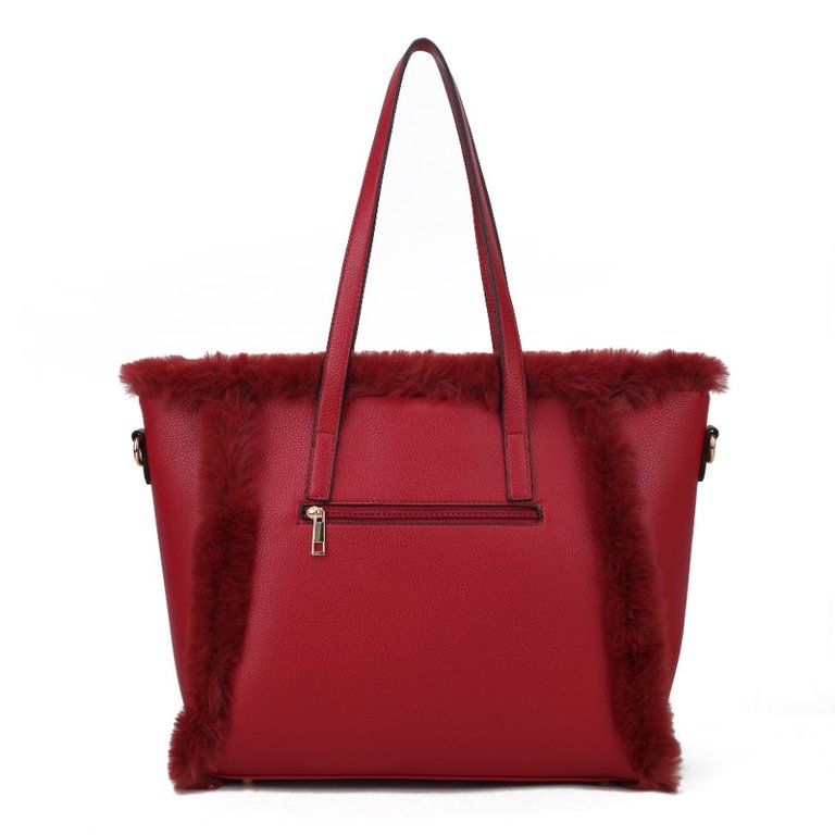 Liza Vegan Leather with Faux Fur Women’s Tote Bag