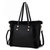 Liza Vegan Leather with Faux Fur Women’s Tote Bag - Black