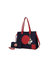 Louise Tote And Wallet Set Handbag - Navy-Red