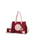 Louise Tote And Wallet Set Handbag - Burgundy-Blush