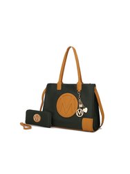 Louise Tote And Wallet Set Handbag - Olive-Mustard