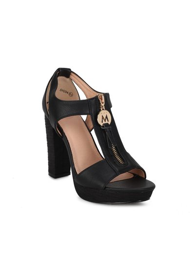 MKF Collection by Mia K Maddie Women's Comfortable Platform Sandal Shoes with Zipper product